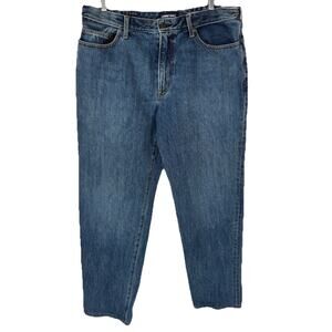 Lands End Men’s 38x30.5 Square Rigger Jeans Traditional Fit Elastic Waist Denim